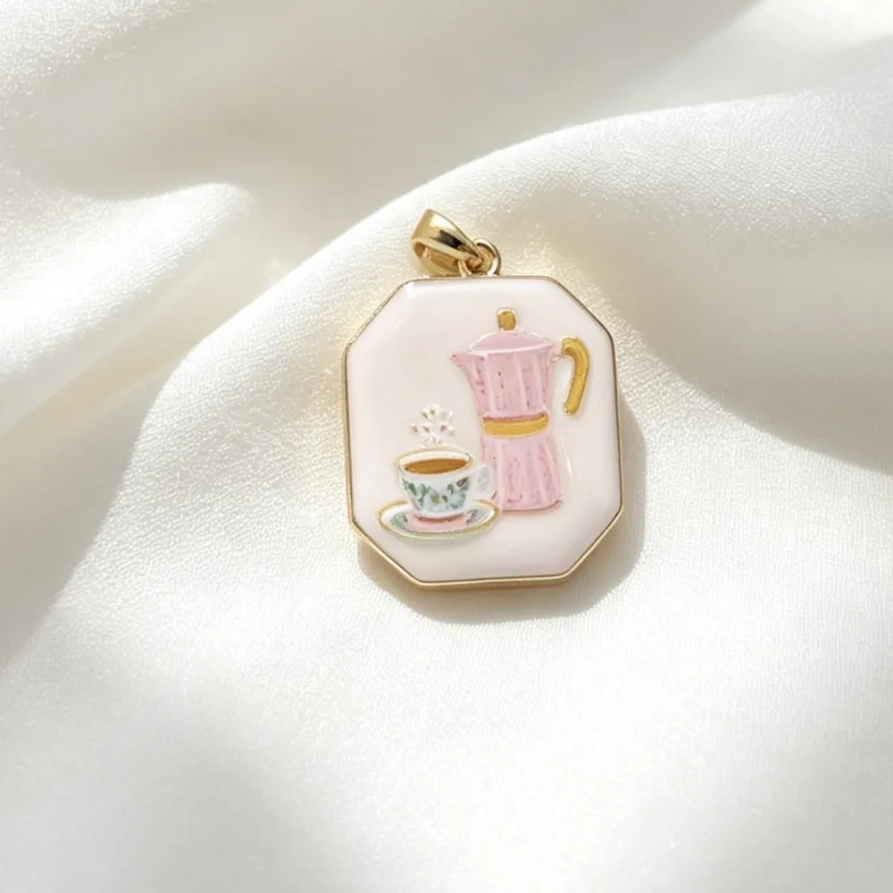 Moka-Ciondolo/Charms in Acciaio - DIY-413-Moka