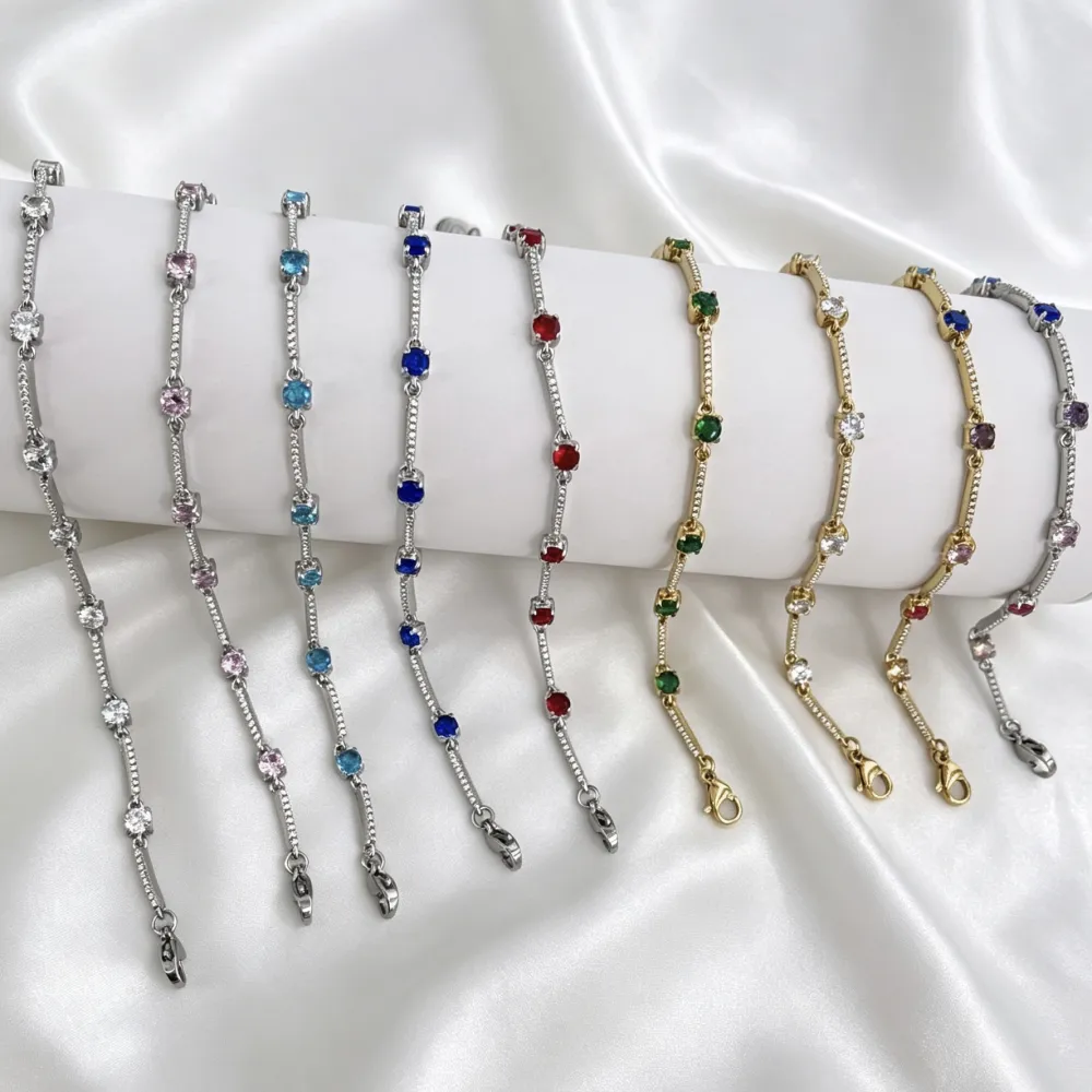 Punto Luce -Bracciale in Acciaio con Chiusura Moschettone  - BAC-103-AA7283B