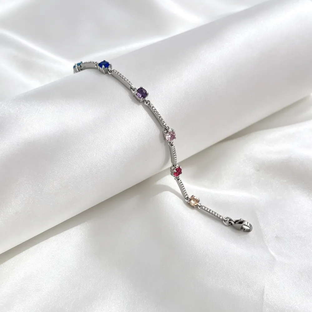 Punto Luce -Bracciale in Acciaio con Chiusura Moschettone  - BAC-103-AA7283B