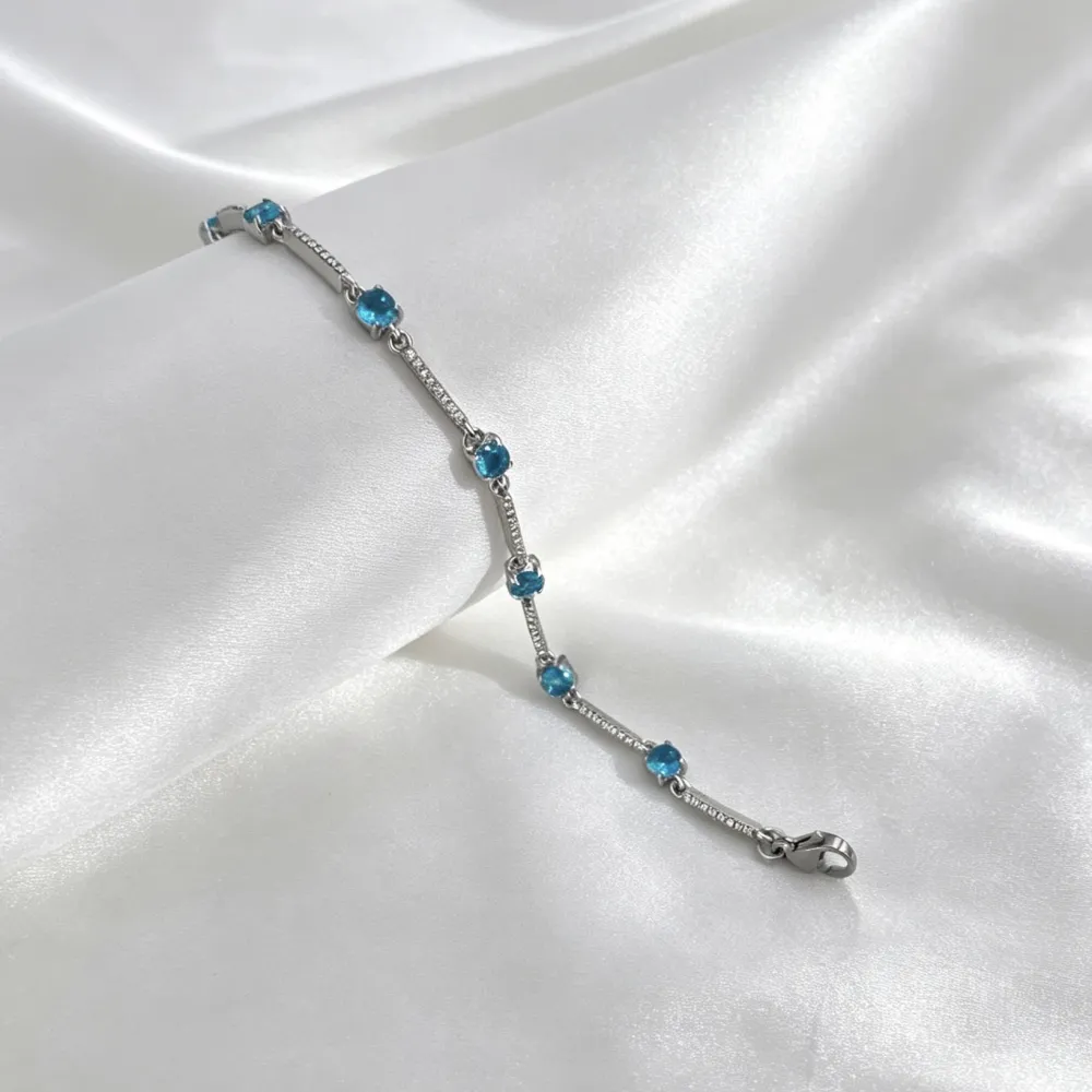 Punto Luce -Bracciale in Acciaio con Chiusura Moschettone  - BAC-103-AA7283B