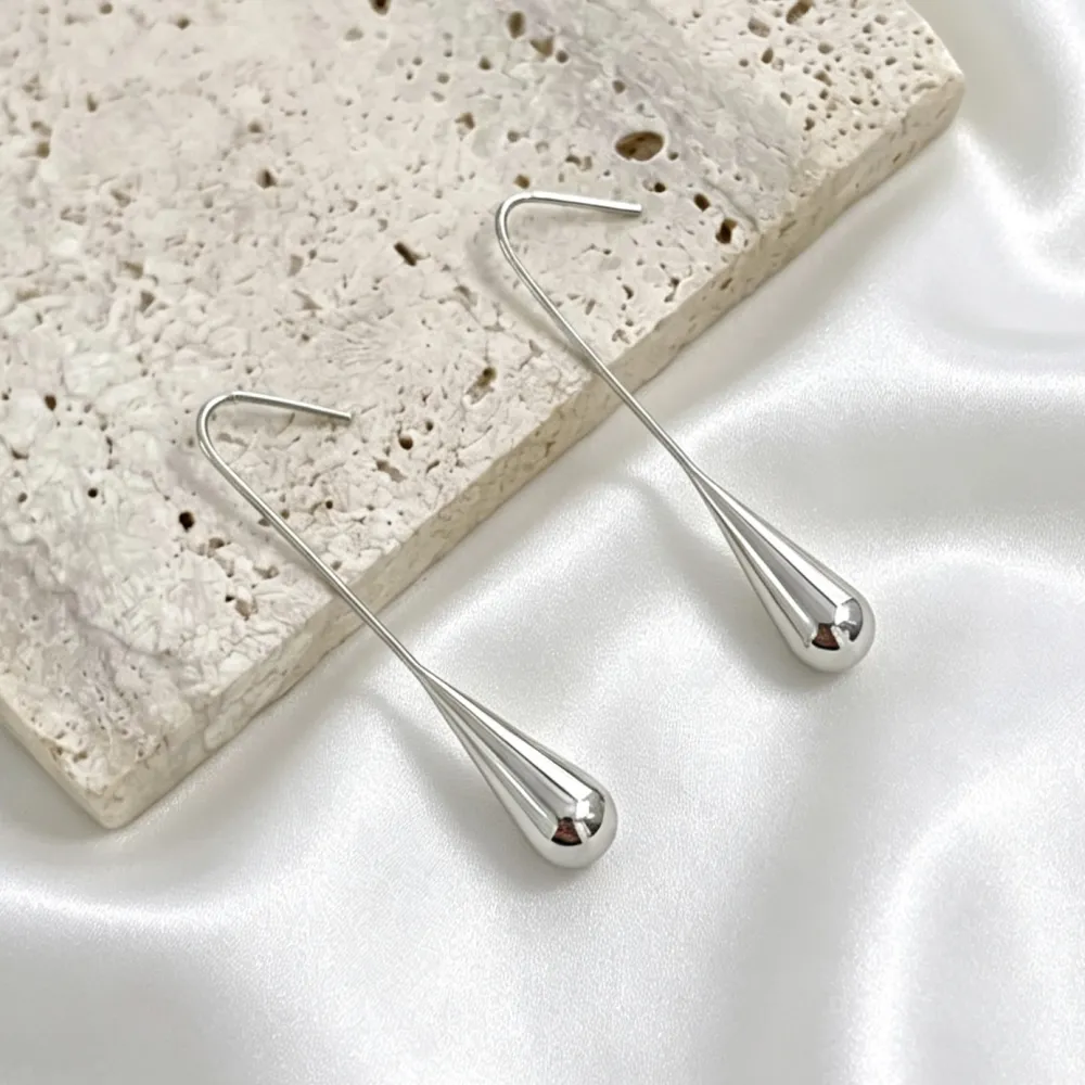 Goccia Pendente-Orecchini in Acciaio - OR-413-2610