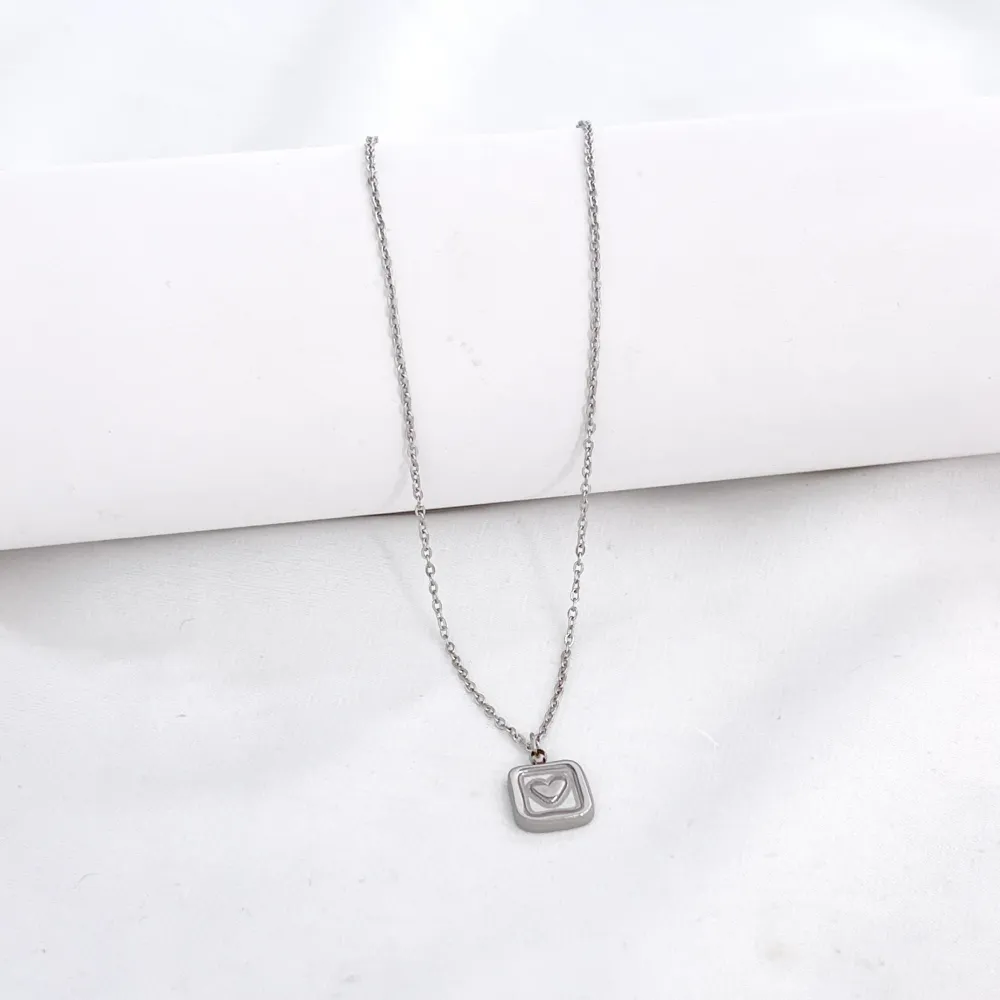 Cuore-Collana Corta in Acciaio - CAC-413-3829