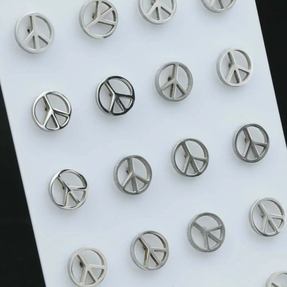 Pace - Orecchini in Acciaio (Pacco da 12paia)_Argento_2