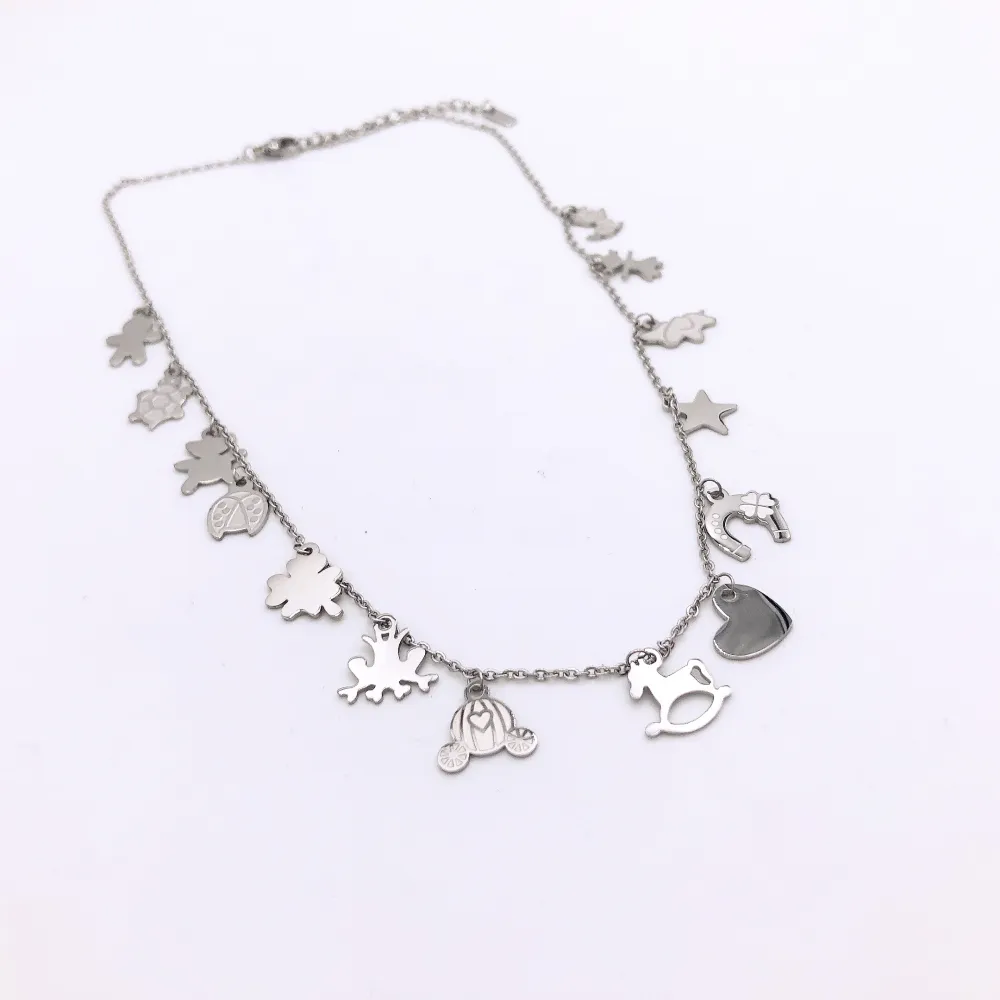 PORTA FORTUNA  FAVOLE PENDENTE MIX 4006  -COLLANA ACCIAIO_2