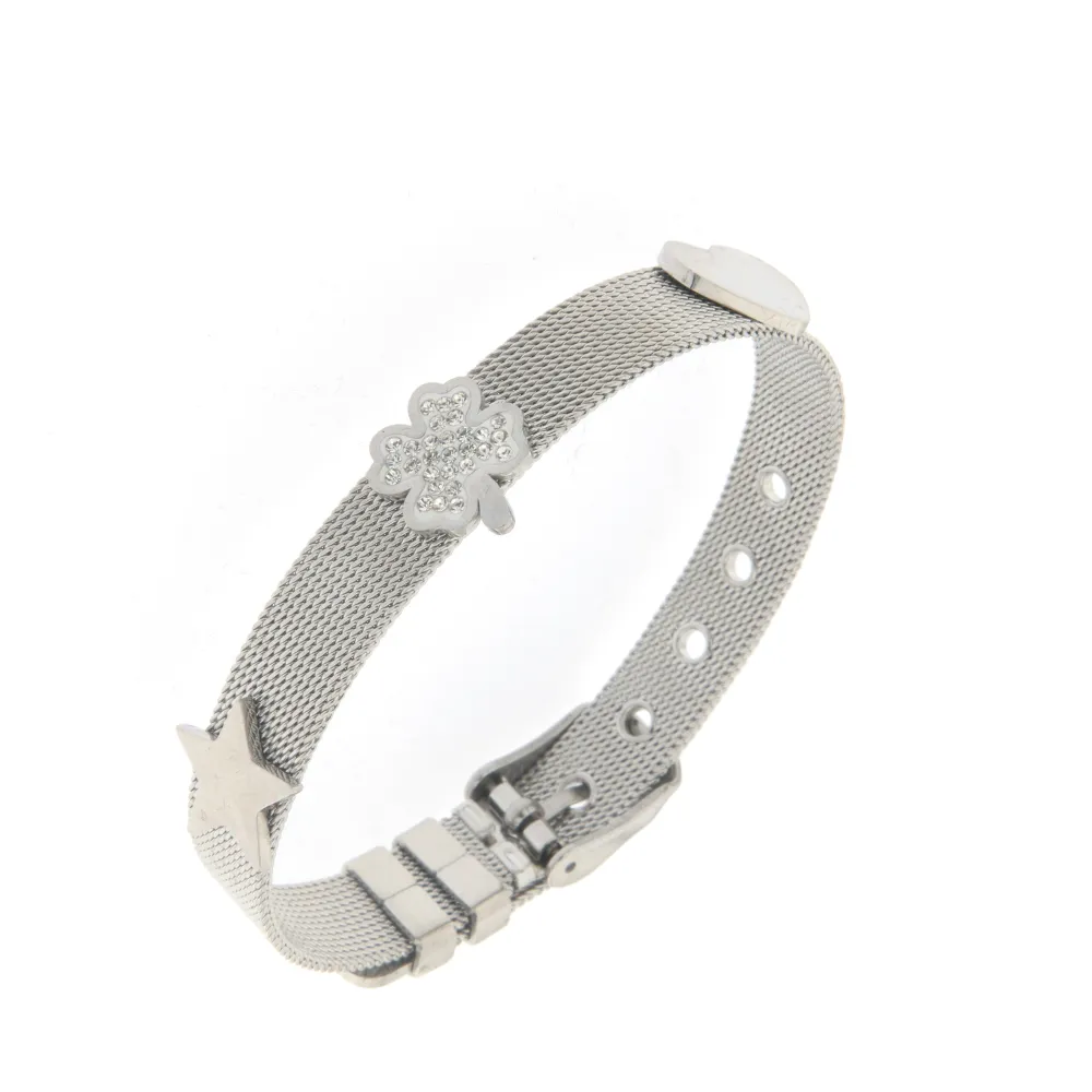 Quadrifoglio -Bracciale Cinturino Orologio_Argento_1