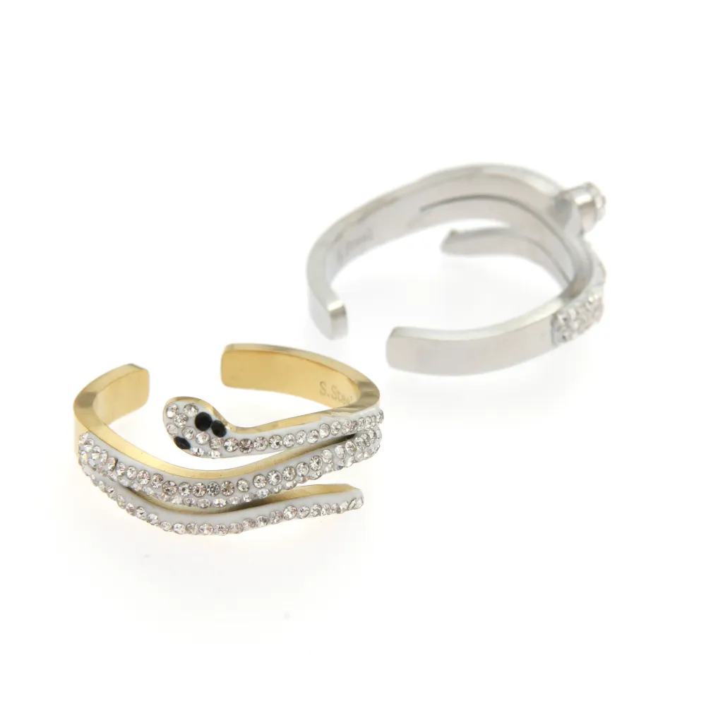 Serpente 3139 - Anello Regolabile in Acciaio_2