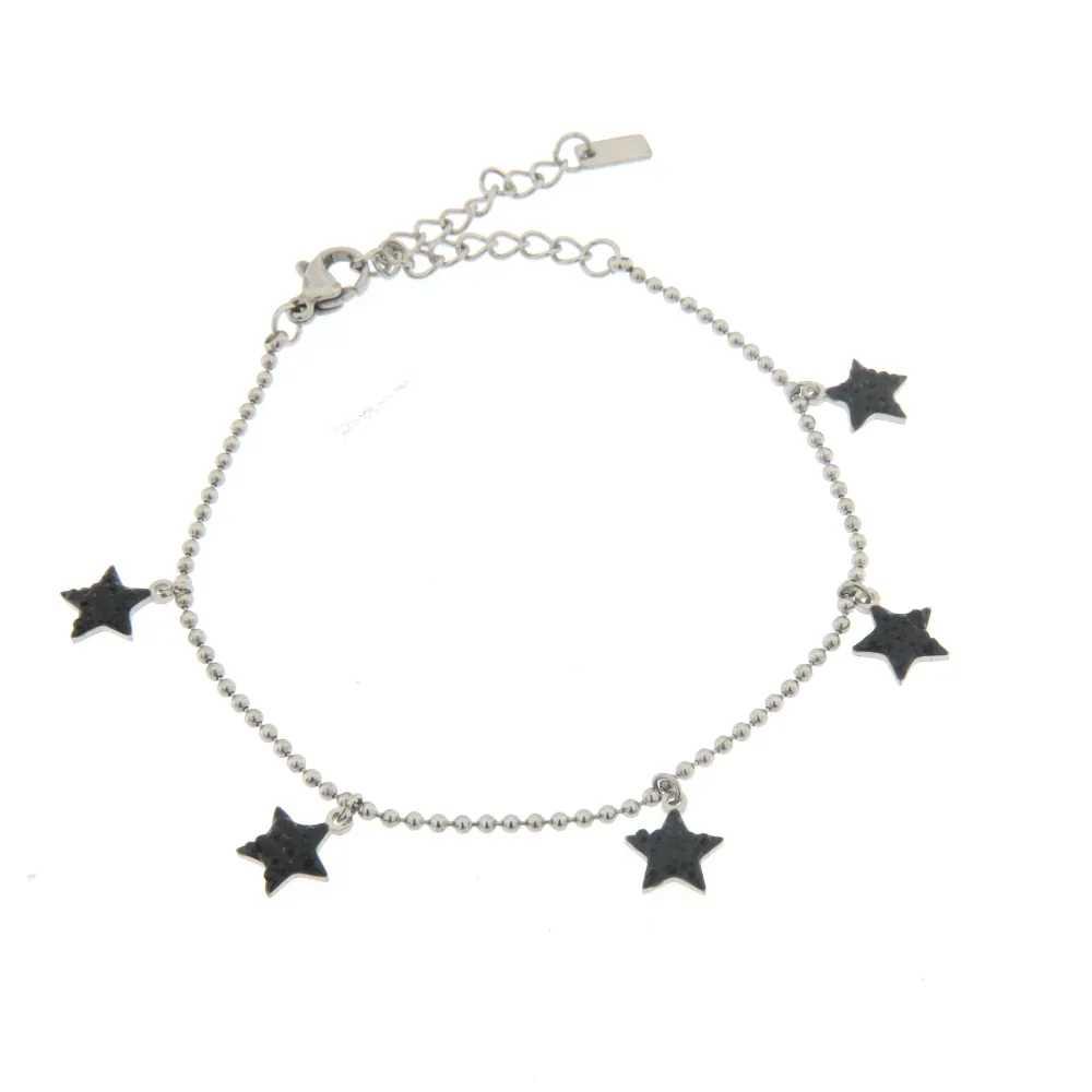 Stelle Strass - Bracciale da Donna_Nero_1