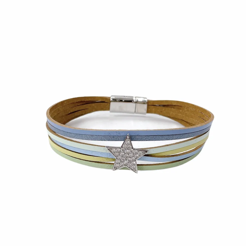 10Pz Bracciali +Cuscino in Omaggio - BPM176-168-Multifili con Charmes-10 Pz Bracciali