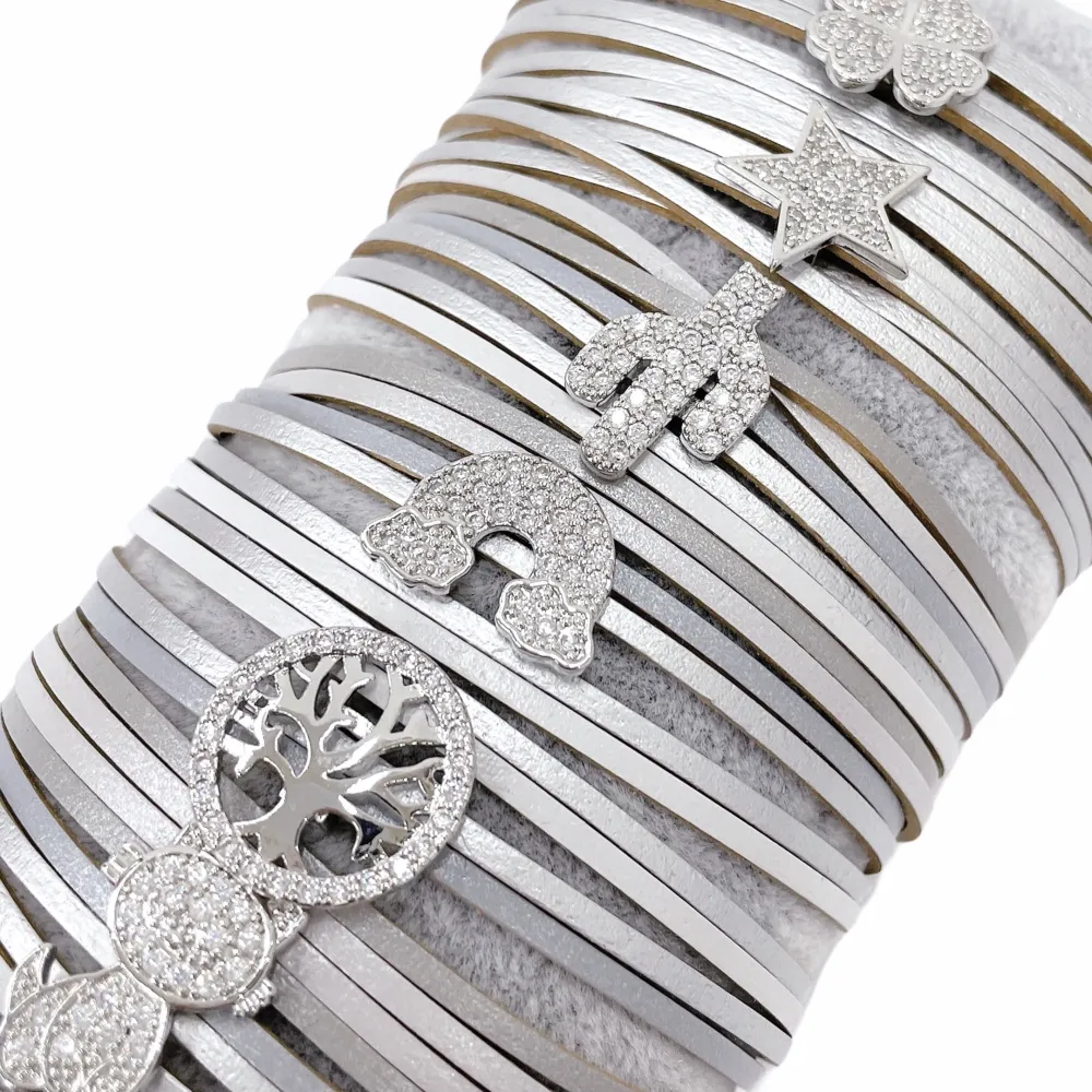 10Pz Bracciali +Cuscino in Omaggio - BPM176-168-Multifili con Charmes-10 Pz Bracciali