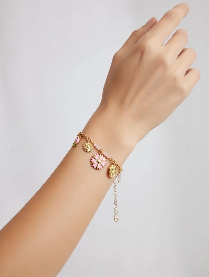 Fiore Tulipano-Bracciale in Acciaio - BR-732-568