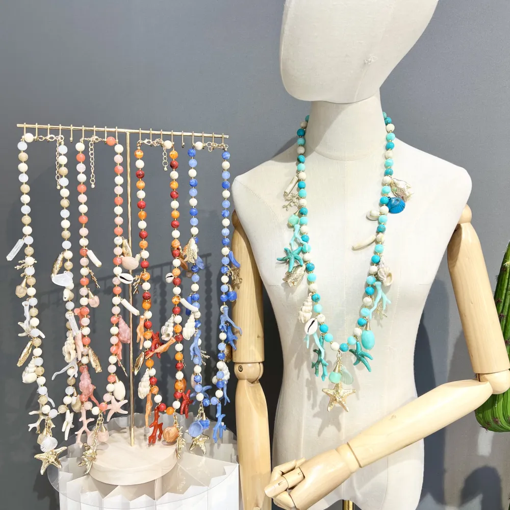 Stella Marina- Collana Lunga in Resina - CL-732-619 (Blu)