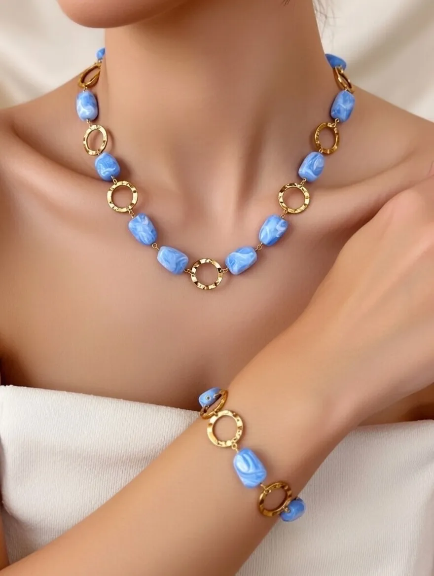 Cerchio -Collana Corta in Acciaio - CL-794-49 (Fucsia)