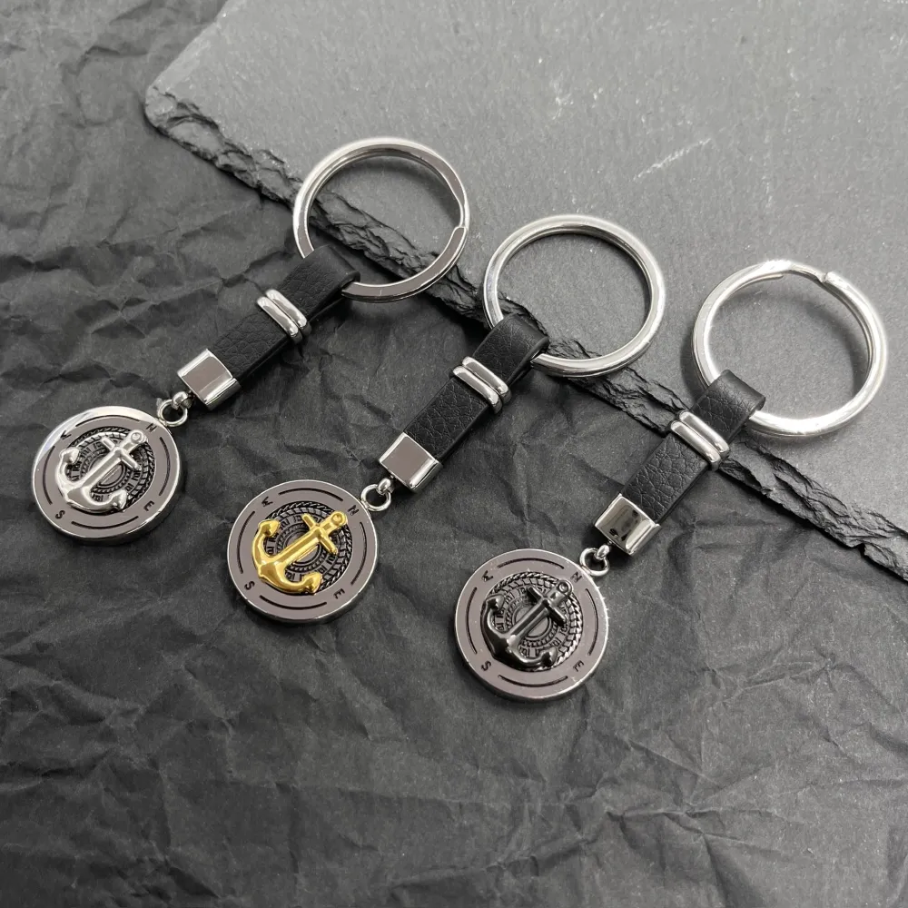 Ancora-Portachiavi da Uomo in Acciaio - PO-600-H371