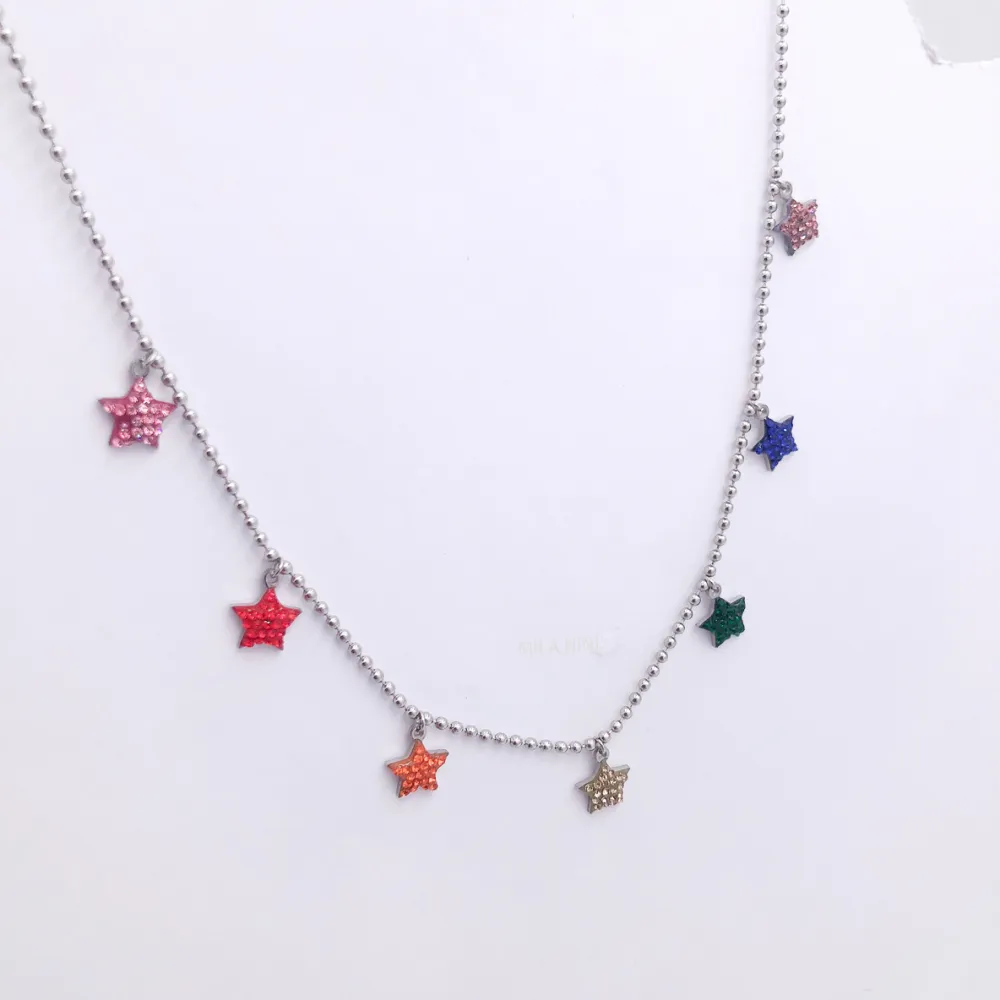 stelle   strass  - Collana 4727 (Oro Giallo)