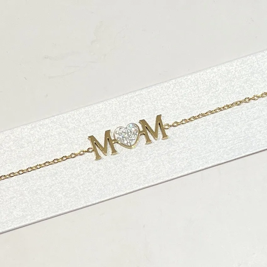 Mom Mamma-Bracciale in Acciaio e Zirconia - BR-413-459