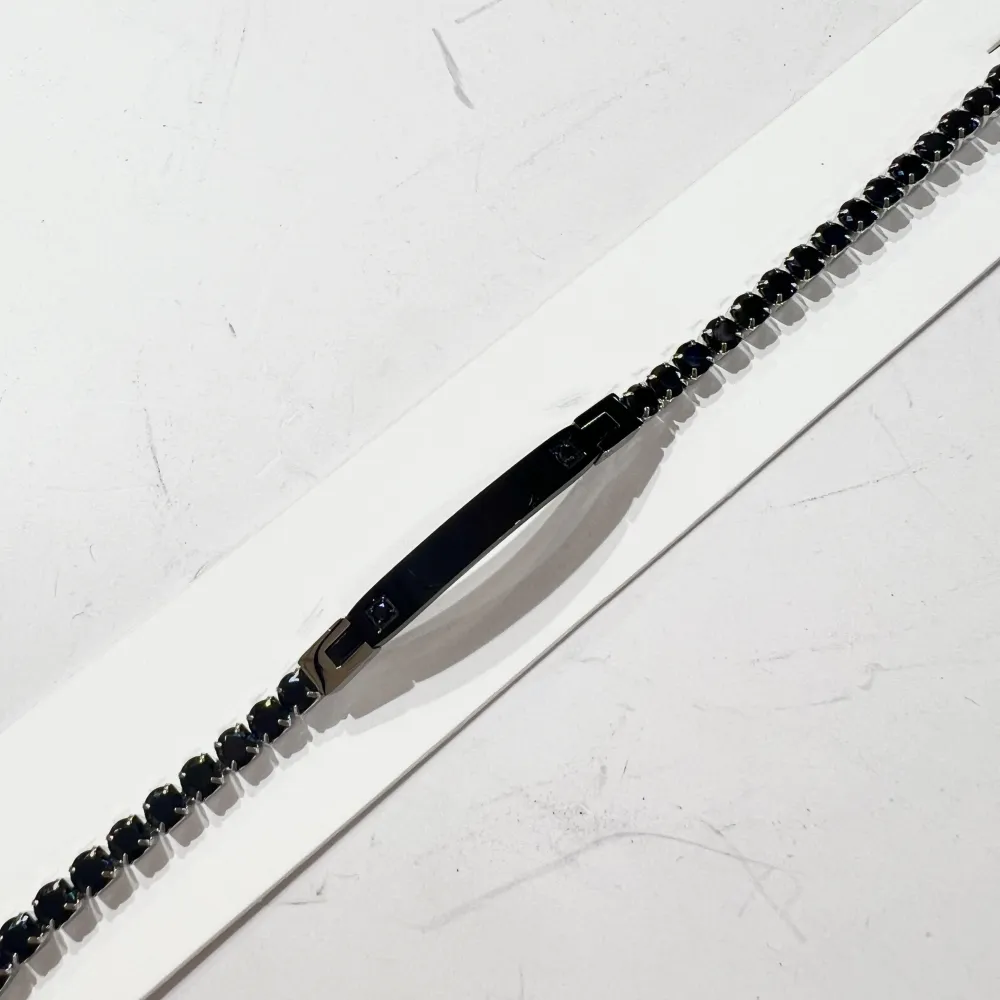 Placca semplice con punto luce-Bracciale Uomo in Acciaio - BR-775-45