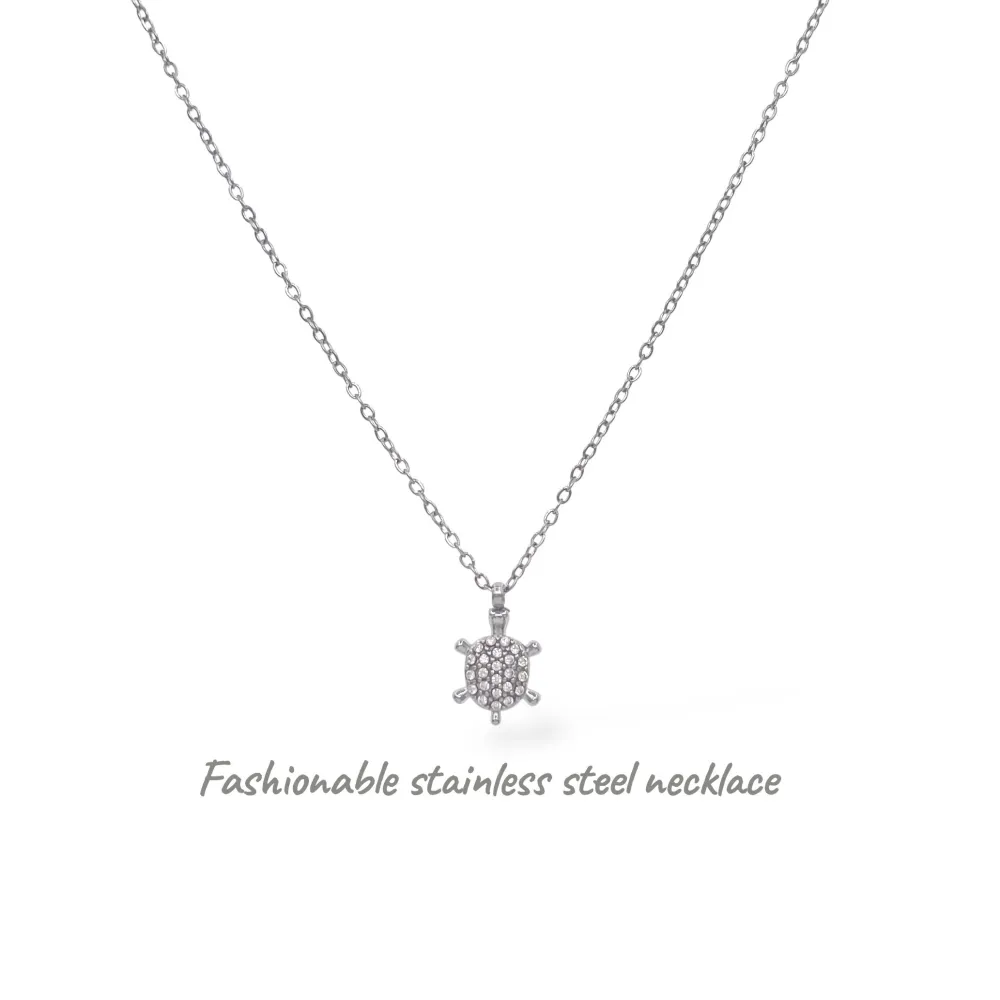 Tartaruga -Collana Corta in Acciaio - CL-795-10538
