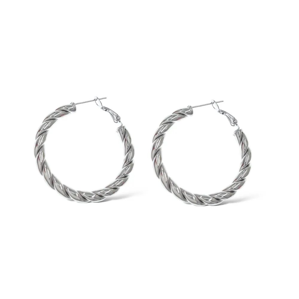 Cerchio  Ovale-Orecchini in Acciaio - OR-450-802