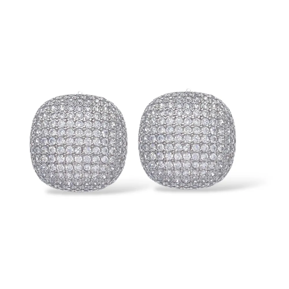 Quadrato-Orecchini con Cubic Zirconia - OR-506-396