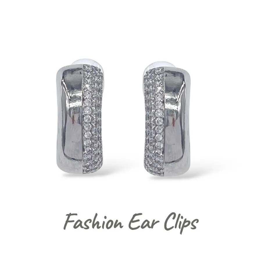 Cerchio con Zirconia-Orecchini a Clip - OR-506-437J