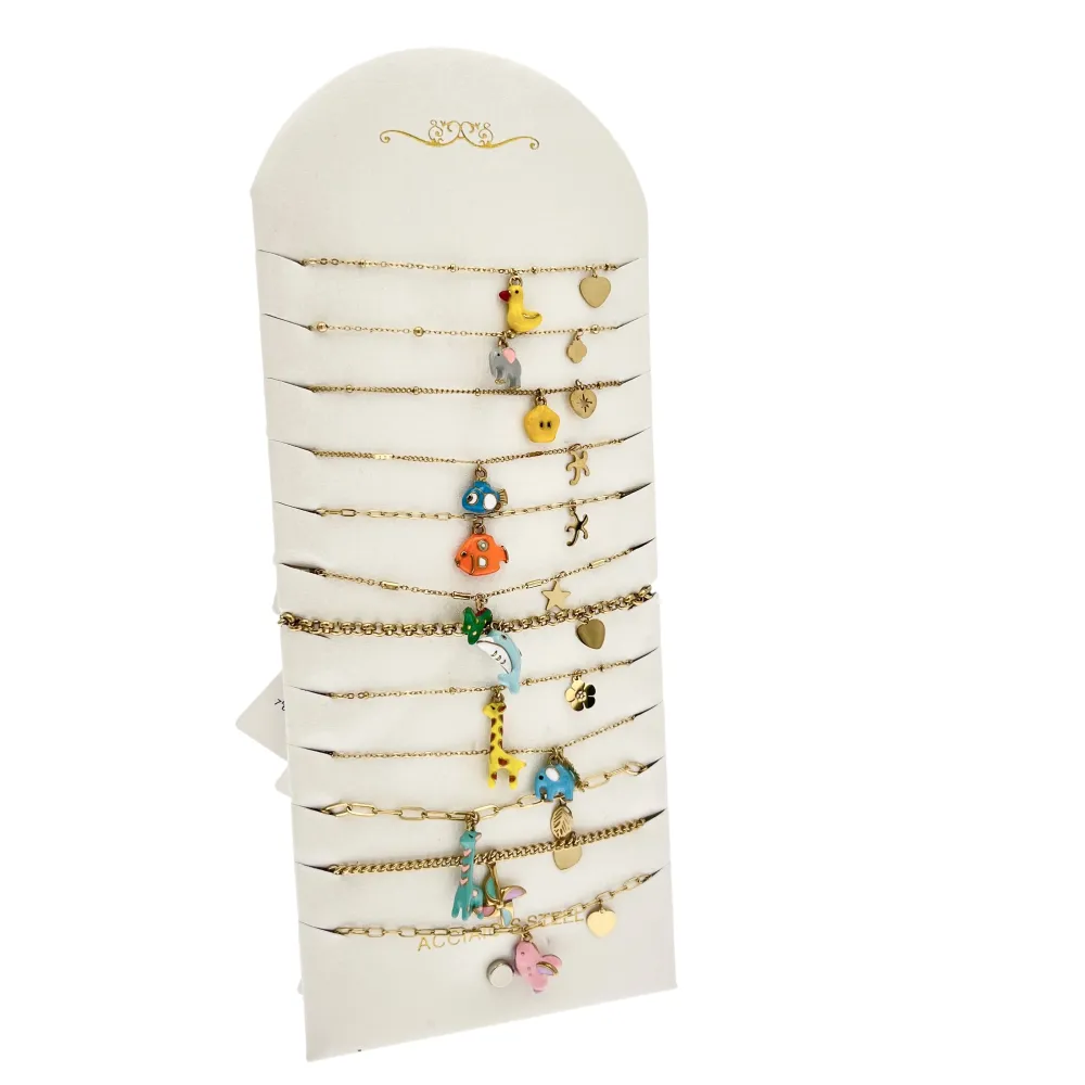 Mix Smaltati-12pz Collane in Acciaio - CL-765-101