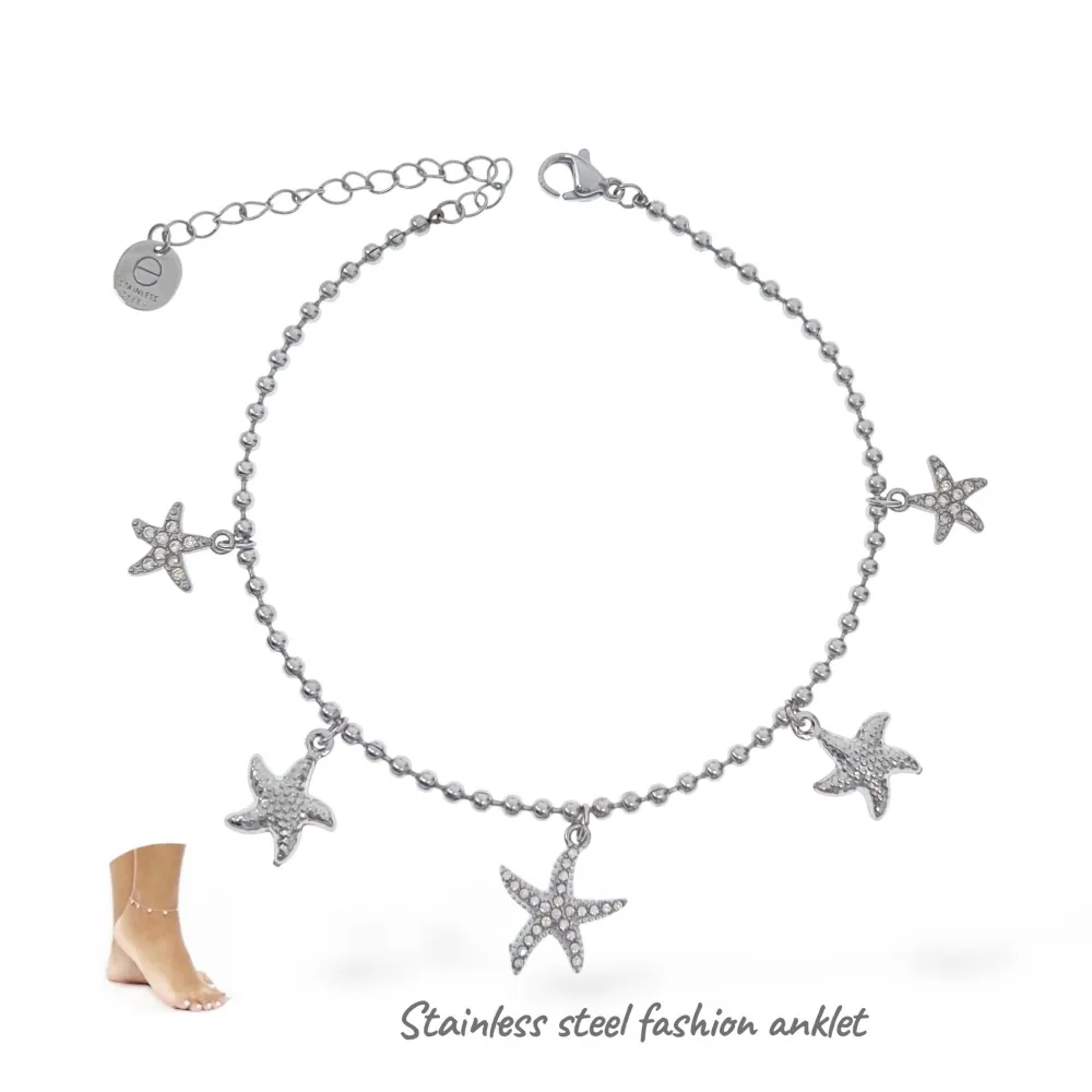 Stella marina- Multi Pendenti Caviglie in Acciaio - CV-103-AA5528B