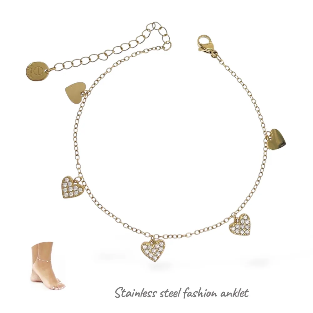 Cuore- Multi Pendenti Caviglie in Acciaio - CV-103-AA6237B