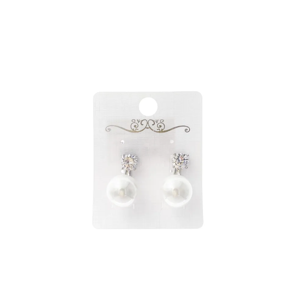 P.luce Perla 12 mm- Orecchini a Clip - OR-TEH0541 14mm (Argento)