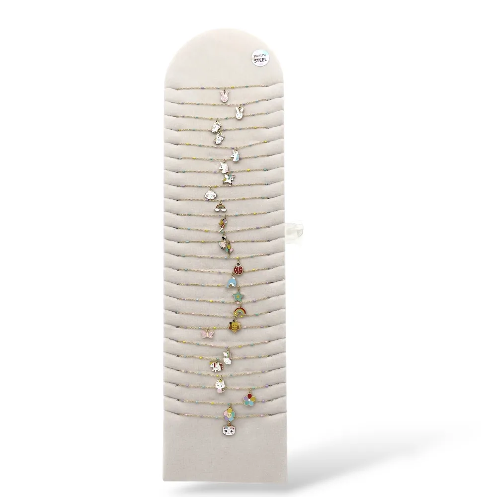 Mix Smaltati-24pz Collane corte in Acciaio - CL-413-3727