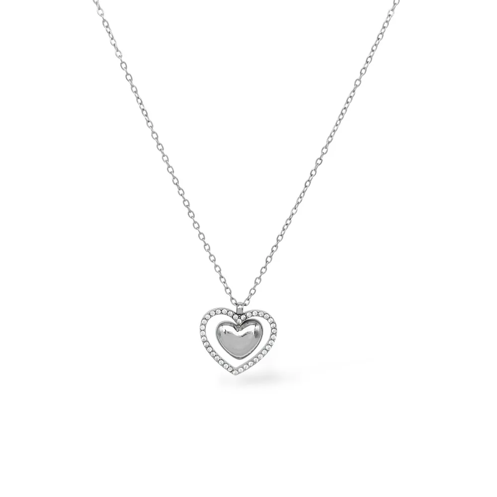 Cuore-Collana Corta in Acciaio - CL-795-10583