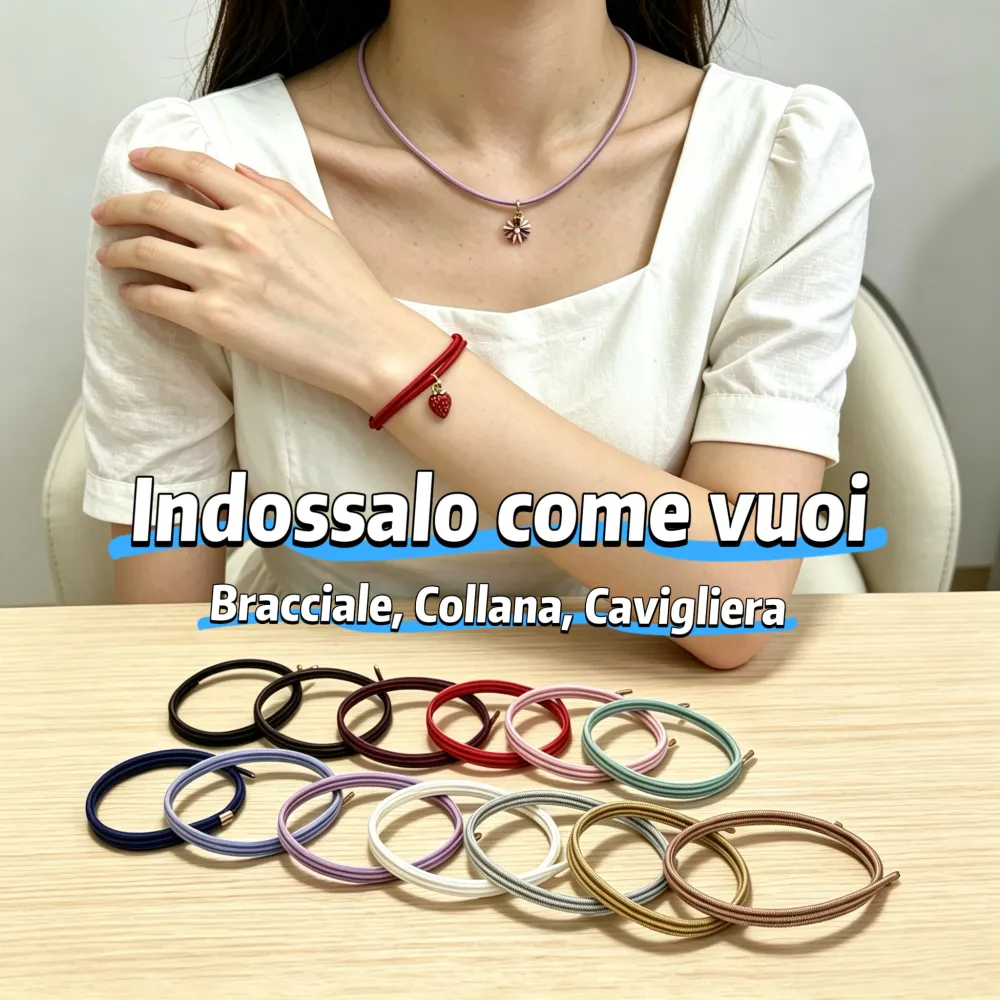 Calamita-Collana/Bracciale/Cavigliera Calamita in Acciaio - CL-797-01 (Argento)