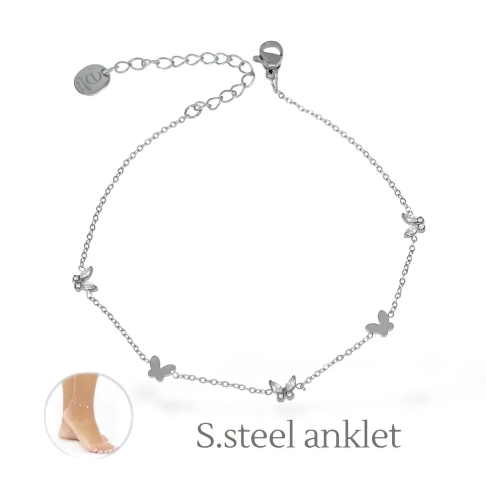 Farfalla- Multi Pendenti Caviglie in Acciaio - CV-103-AA6813B