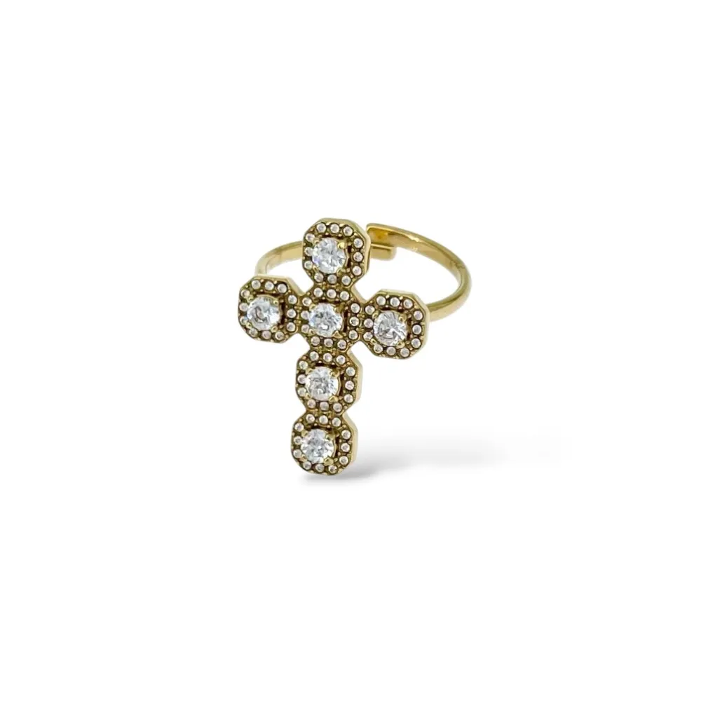 Croce -Anello in Acciaio - AN-795-14200