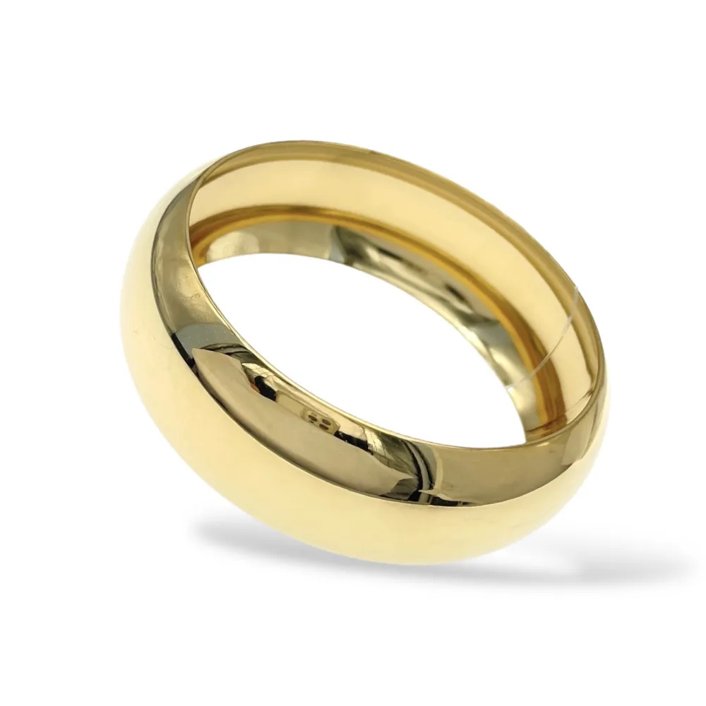 Liscio 25mm-Bracciale Rigido in Acciaio - BR-103-AA6153B 25mm (Oro Giallo)