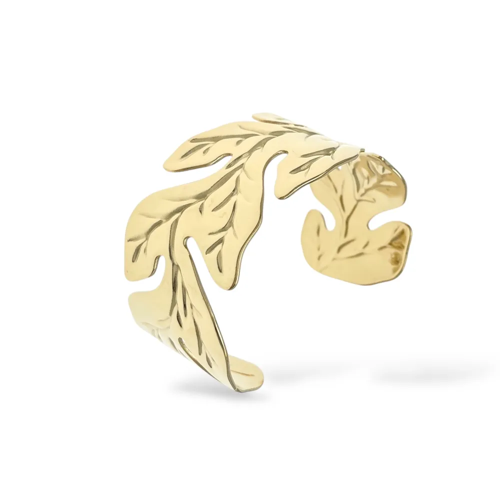 Foglia  -Bracciale Rigido in Acciaio - BR-413-264