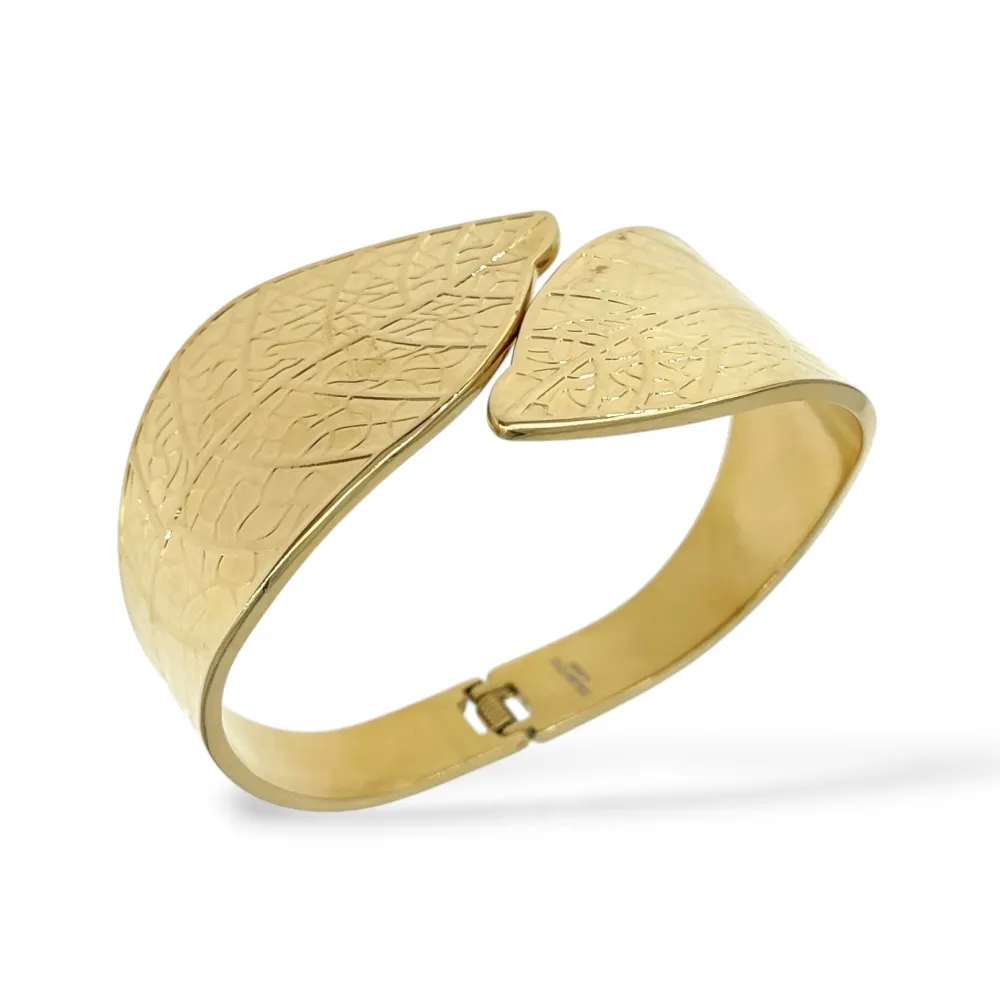 Foglia  -Bracciale Rigido in Acciaio - BR-413-7721