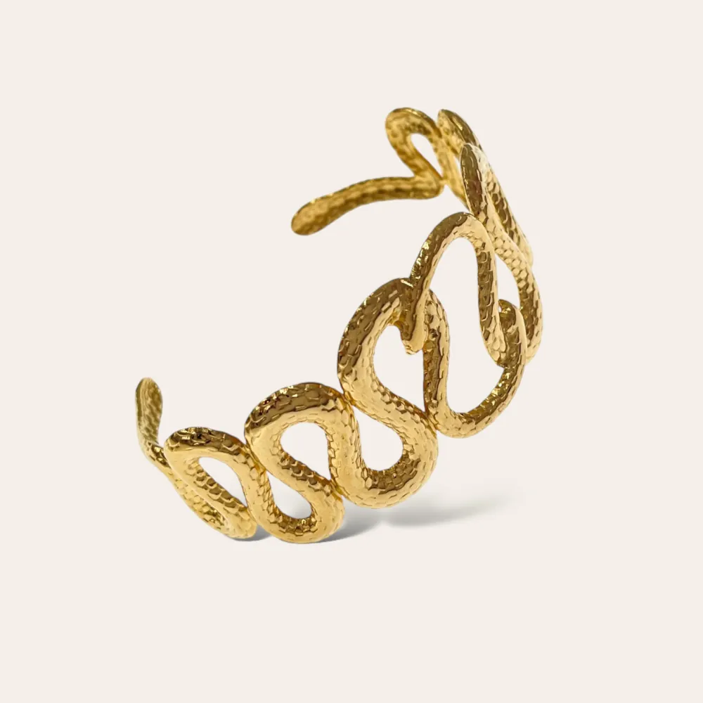 Serpenti -Bracciale Rigido in Acciaio - BR-744-16 (Oro Giallo)