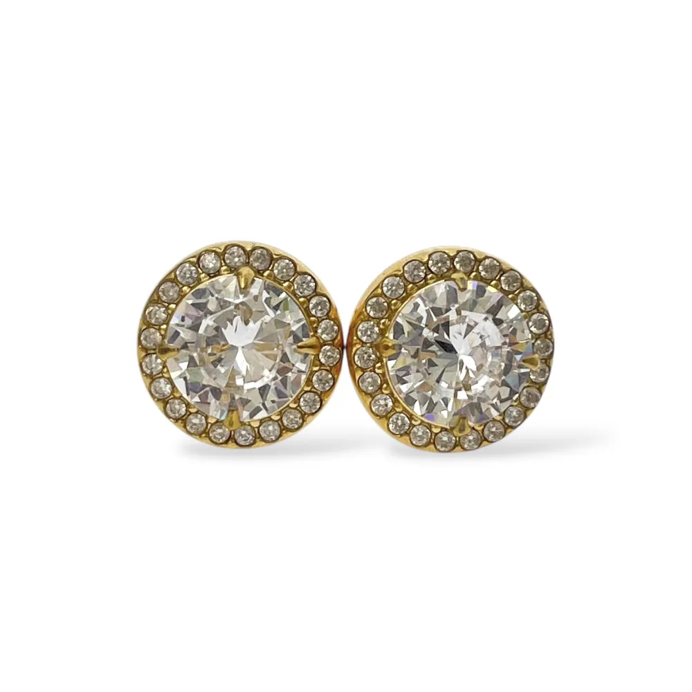 Punto luce-Orecchini in Acciaio - OR-103-AA6338E (Bianco/Oro)
