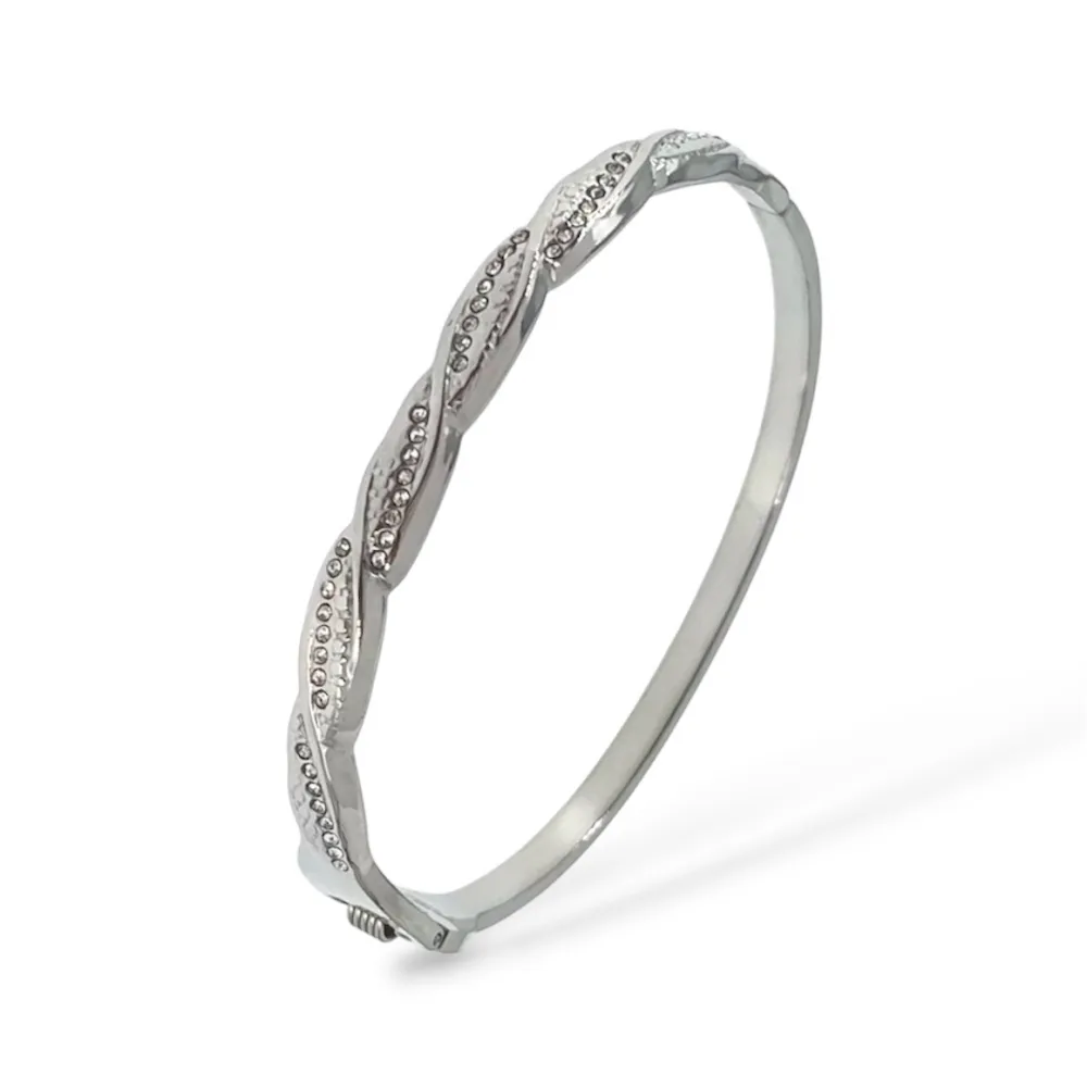 Treccia-Bracciale Rigido in Acciaio - BR-413-3162