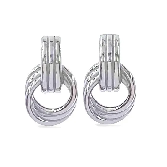 Nodo-Orecchini Moda in Acciaio - OR-413-1003 (Argento)