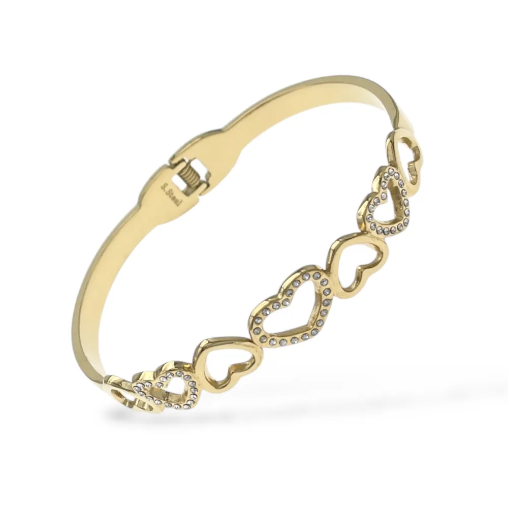 Cuore-Bracciale Rigido in Acciaio - BR-413-585