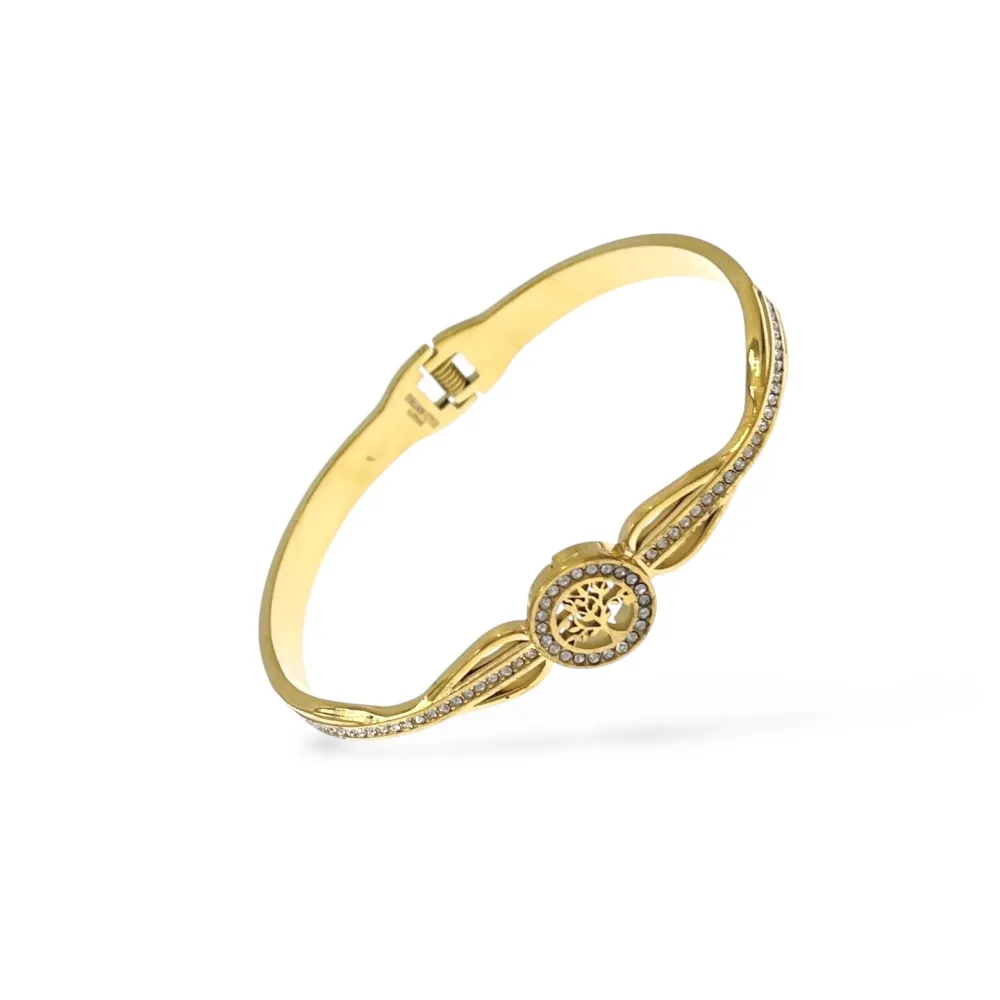 Albero della Vita -Bracciale Rigido in Acciaio - BR-413-8673