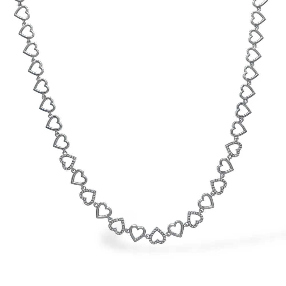 Cuore-Collana Corta in Acciaio - CL-103-AA6143N (Argento)