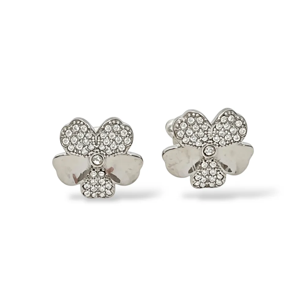 Fiore-Orecchini a Clips - OAK-795-19819J (Argento)