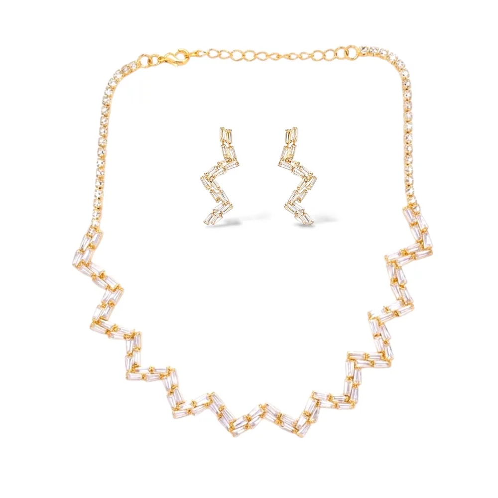 Set Collana-Orecchini Moda Per Sposa in Ottone - SET-416-L29