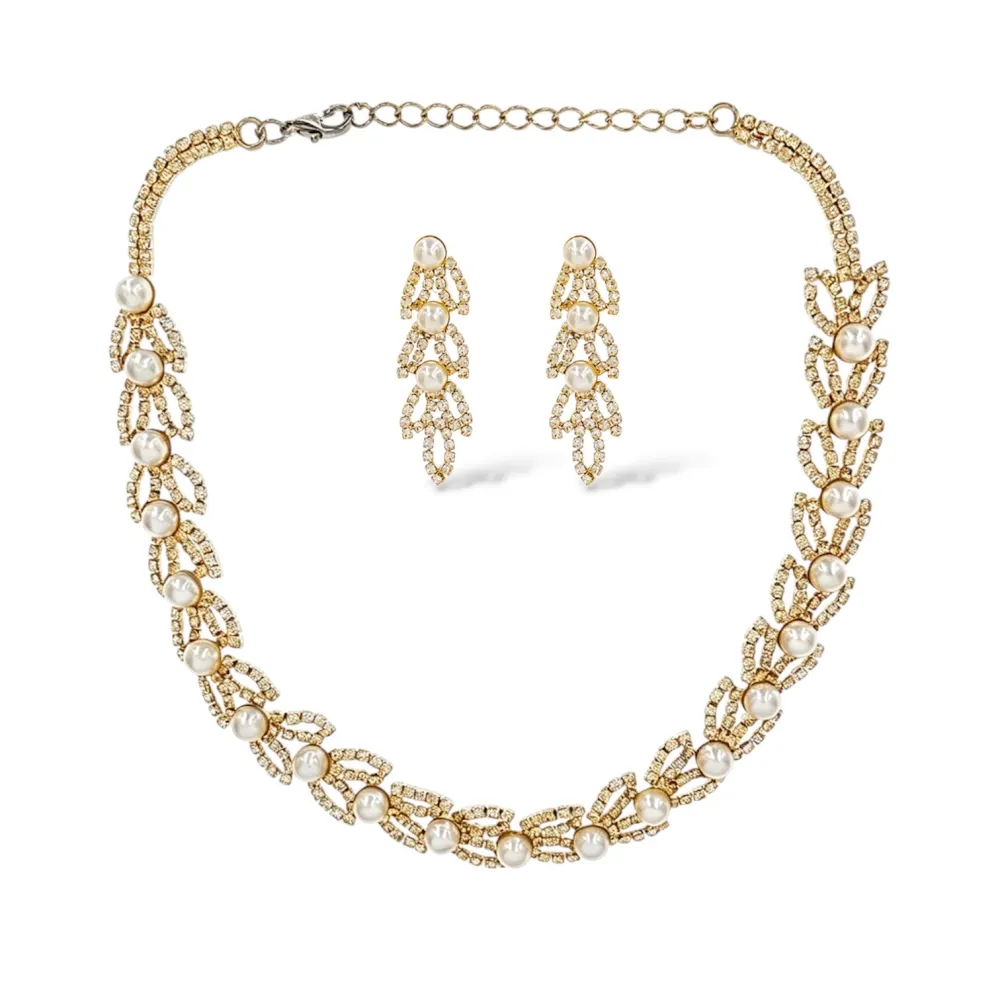 Set Collana-Orecchini Moda Per Sposa in Ottone - SET-416-L34