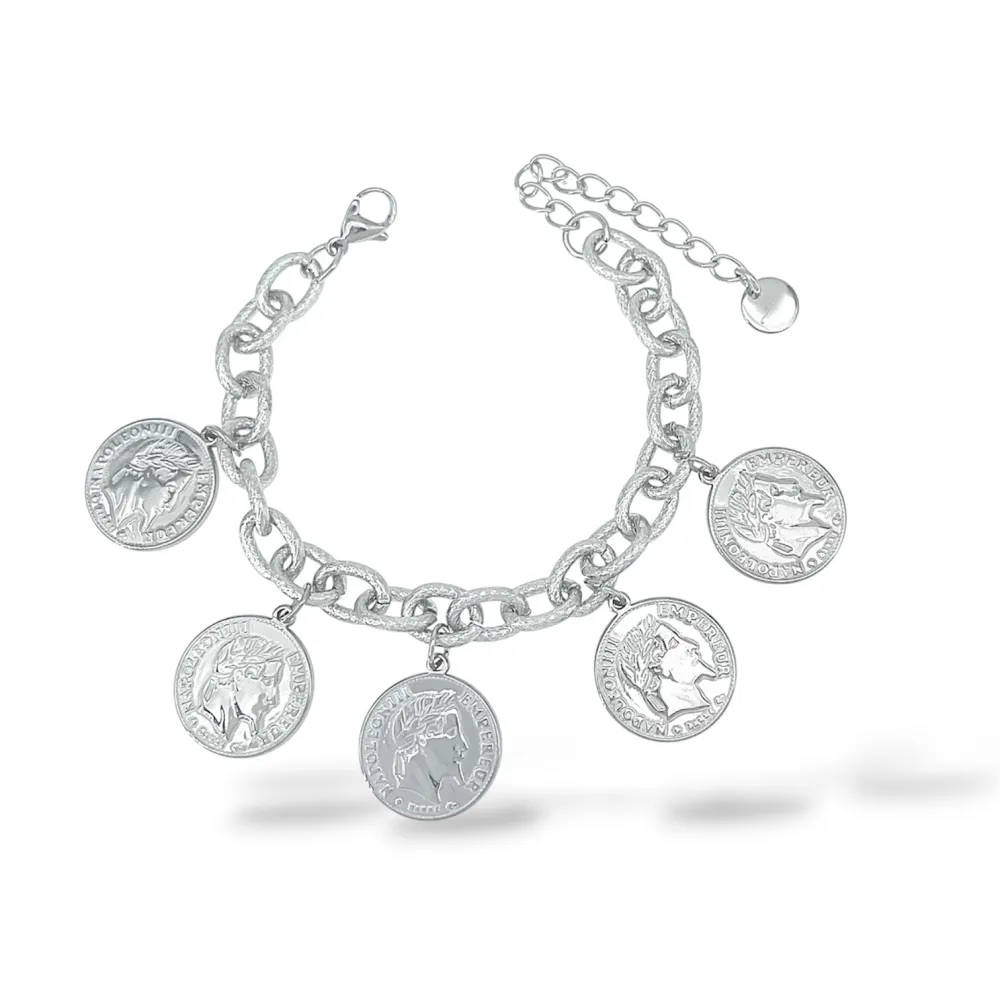 Monete-Bracciale in Acciaio - BAC-413-3259