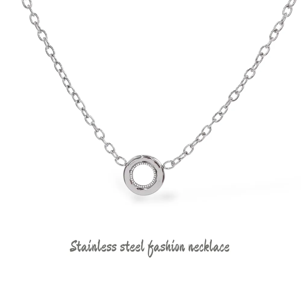 Cerchio-Collana Corta in Acciaio - CAC-795-10633