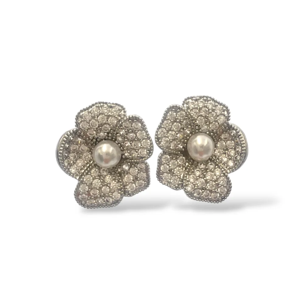 Fiore -Orecchini con Cubic Zirconia - OMZ-506-485 (Argento)