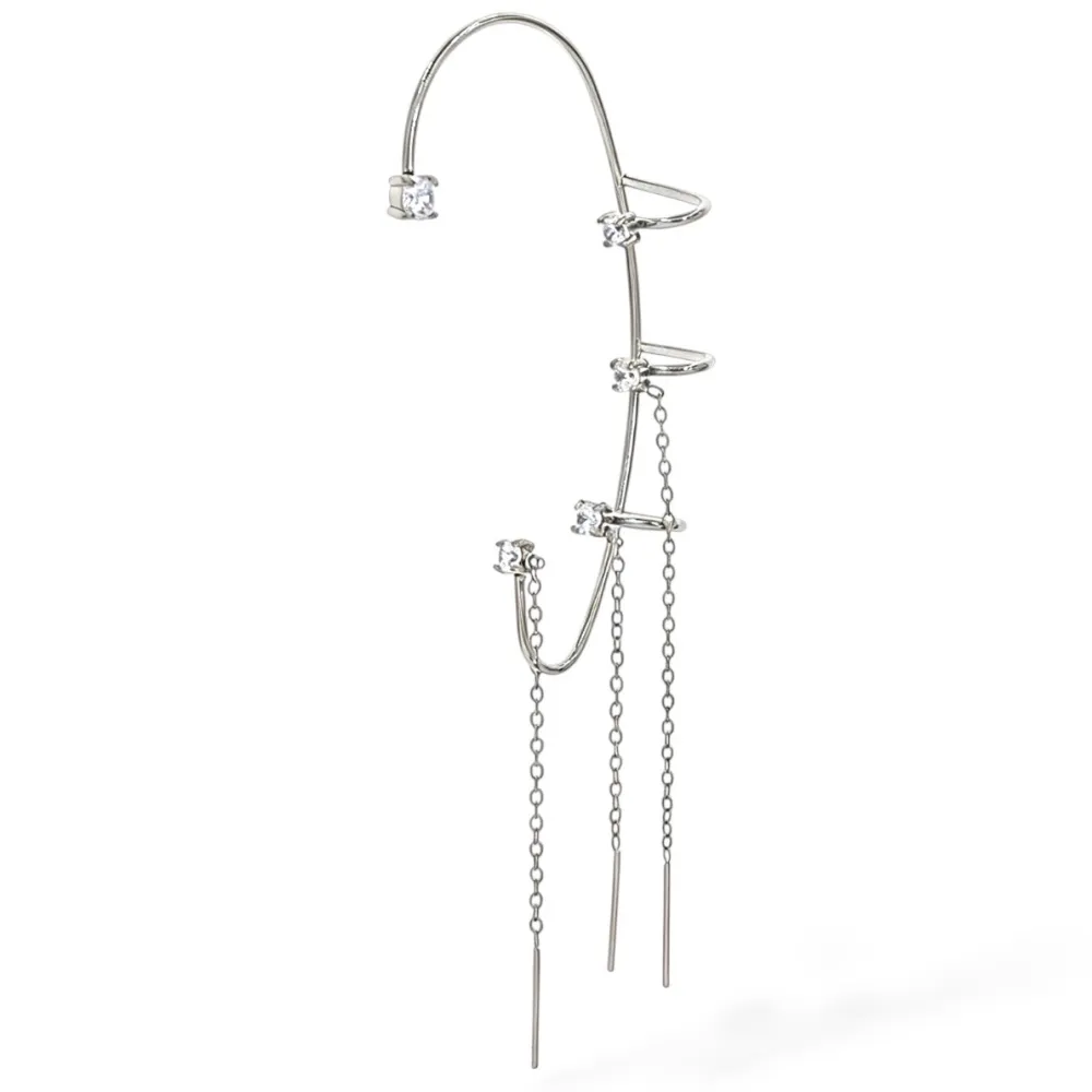 Punti luce-Earcuff in Acciaio - OR-795-22507 (Argento)